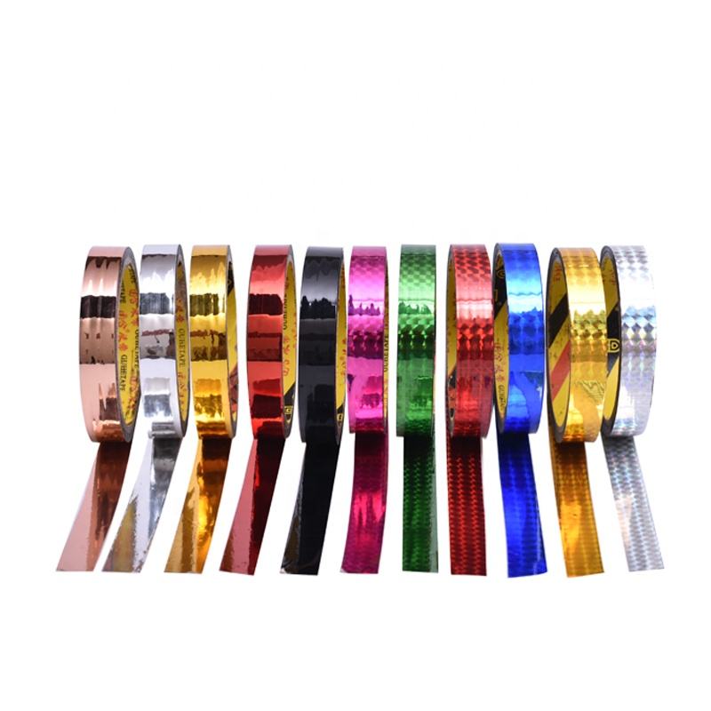 Electroplated Bright Laser Tape Gift Box Decorative Gold Sticker Wedding Decoration Children DIY Laser Tape