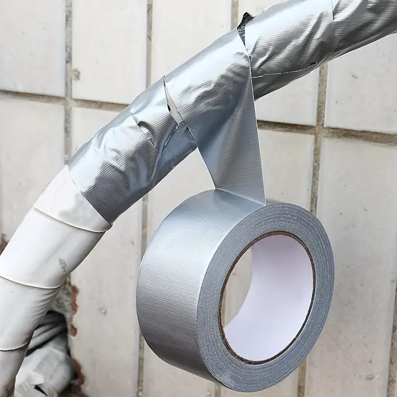 Wholesale Cloth Duct Tape 48mm X 25m Waterproof Tearable Silver Duct Tape No Residue Strong Adhesive Duct Tape for Repair