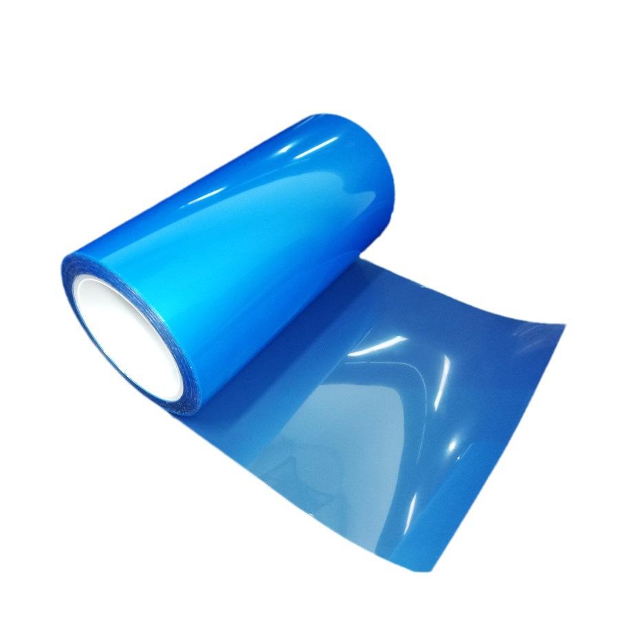 Factory Wholesale Blue PET Silicone Protective Film High Temperature Resistant No Residual Glue Bubble for Protective Covers