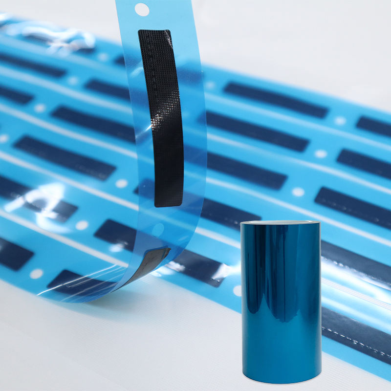 Pressure Dispersion Mesh Polyester Film 50 Micron High Transparent Blue Silicone Film Die Cutting protection PET Film
