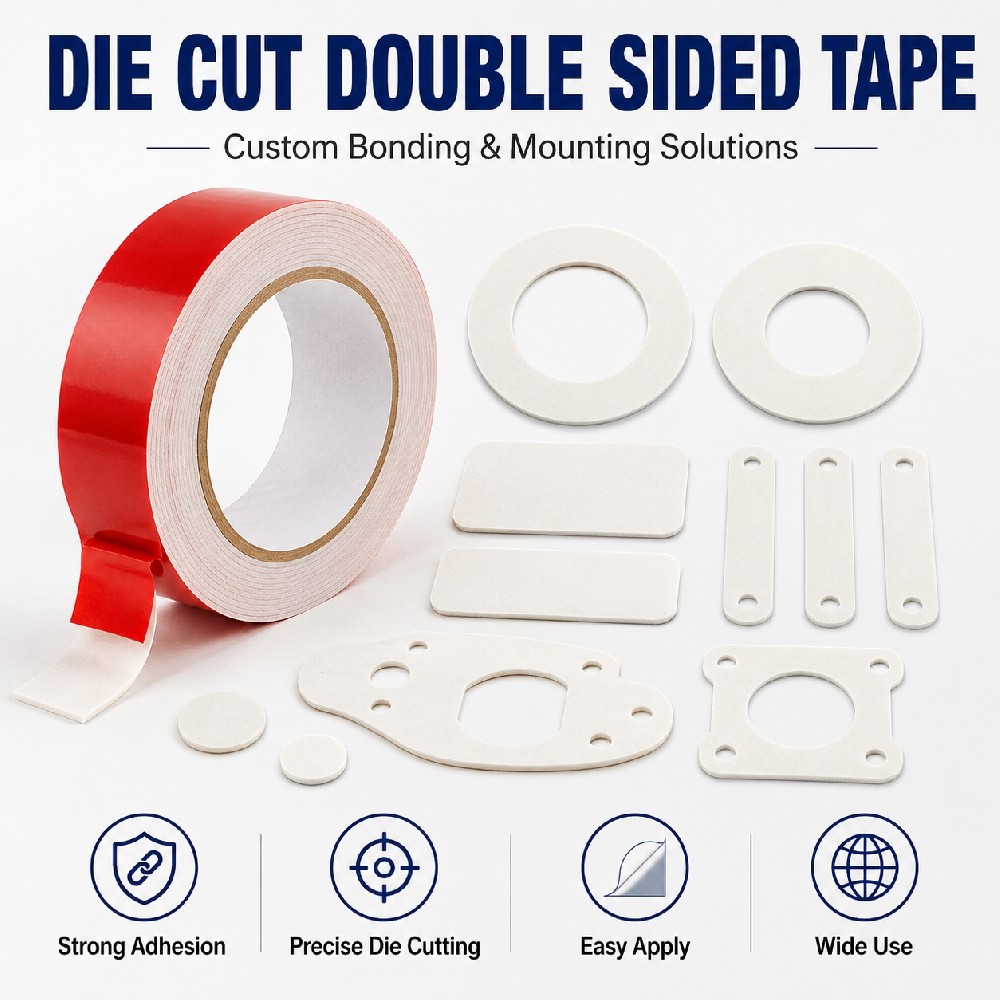 AIYATAPE Custom Die Cut Double Sided Tape | Kiss Cut Adhesive Parts