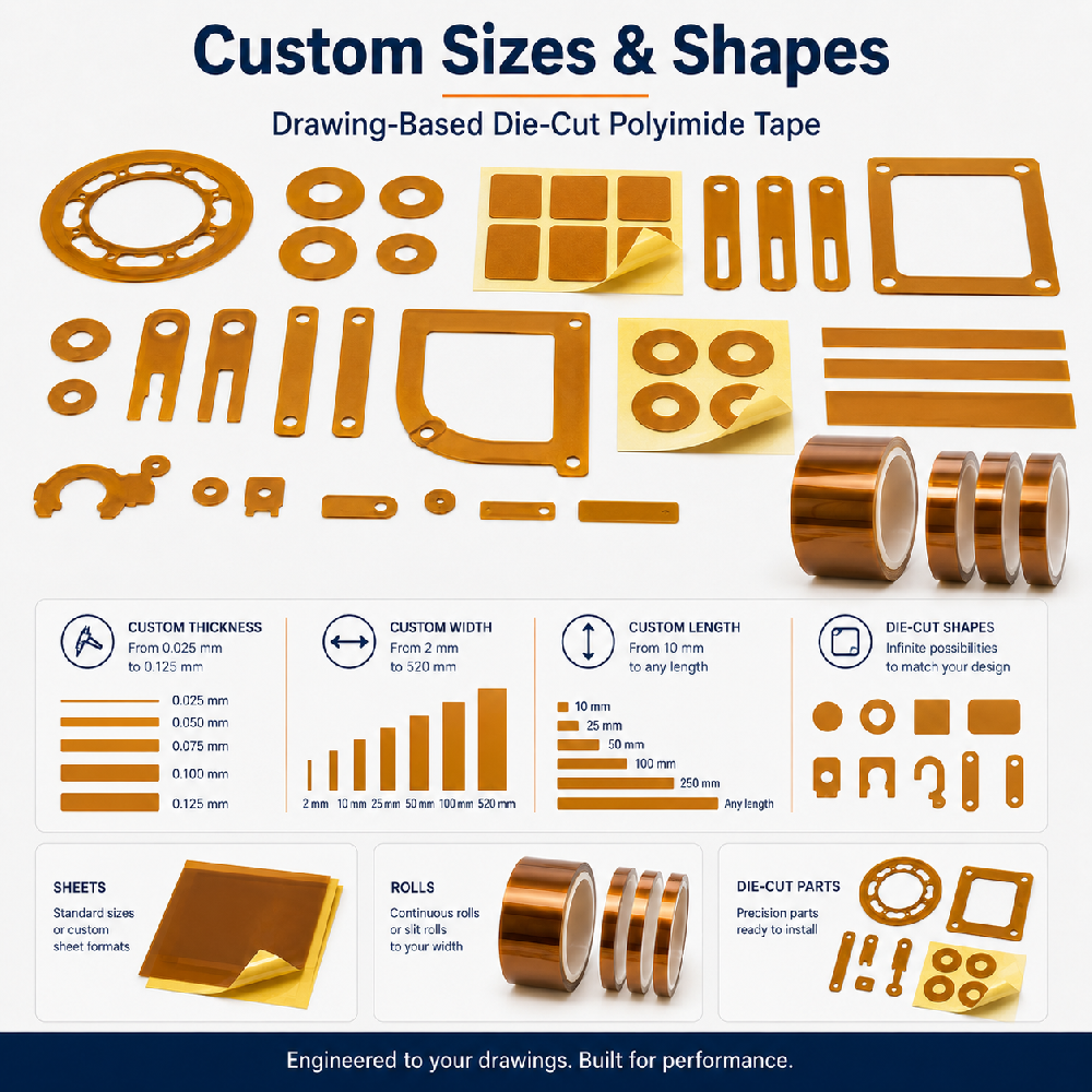 Custom Die-Cut Polyimide Tape
