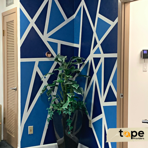 Wall Pattern made with Painter Tape DIY Inspo Art