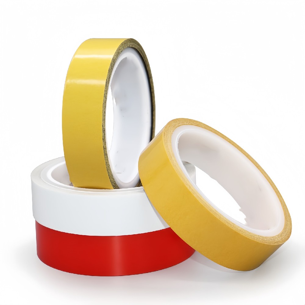 Yellow paper transparent PET double sided tape