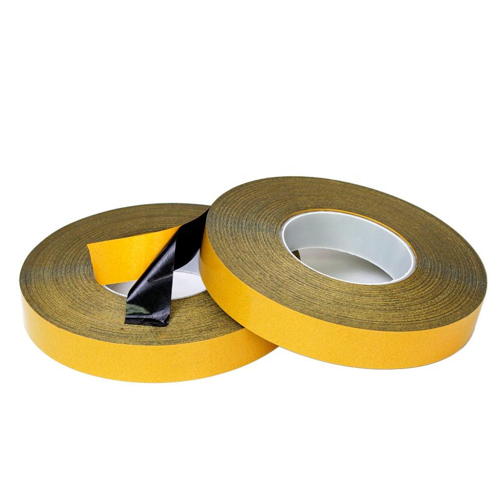 Double Sided PET Tape (Black Base with Yellow Liner)